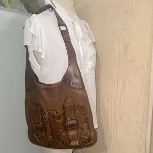Banana republic Leather bag with Buckle Accents